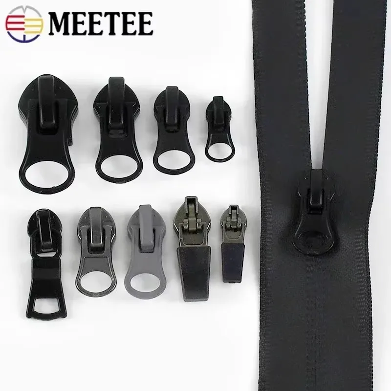 10/20/30Pcs 3# 5# 8#10# Reverse Zipper Sliders Waterproof Nylon Zippers Head Outdoor Jacket Tent Zip Pulls Sewing Accessories