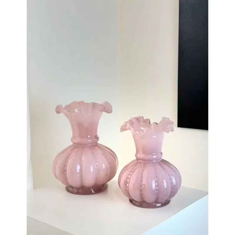 Art Deco Style Eco Friendly Exquisite High End Desktop Glass Vase for Office Living Room Wedding Party Bedroom Home Decor