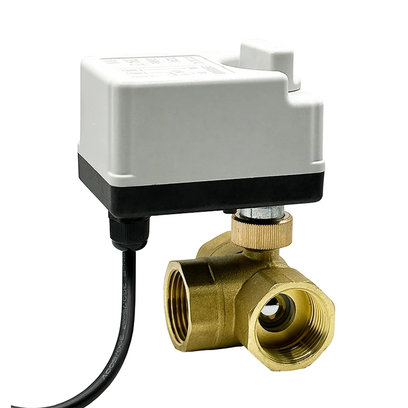 1/2“ 3/4” 1“ 2 inch 3 Way Motorized Ball Valve Electric Ball valve Brass Ball Valve Two Line Control With Manual Switch