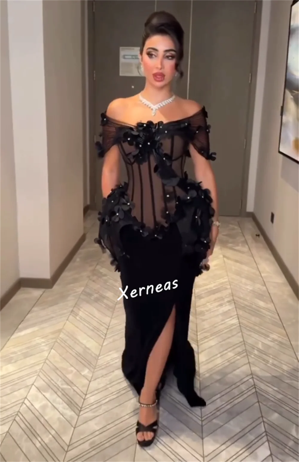 Customized Jersey Applique Temperament Mermaid Off the Shoulder Floor-length Bespoke Occasion Charming Evening Party Sexy