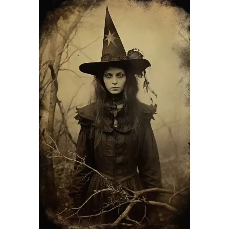 Dark Academia Art Grotesque Poster Prints Gothic Ghost Witch Monster Demon Devil Canvas Painting Wall Art Home Decor Unframed
