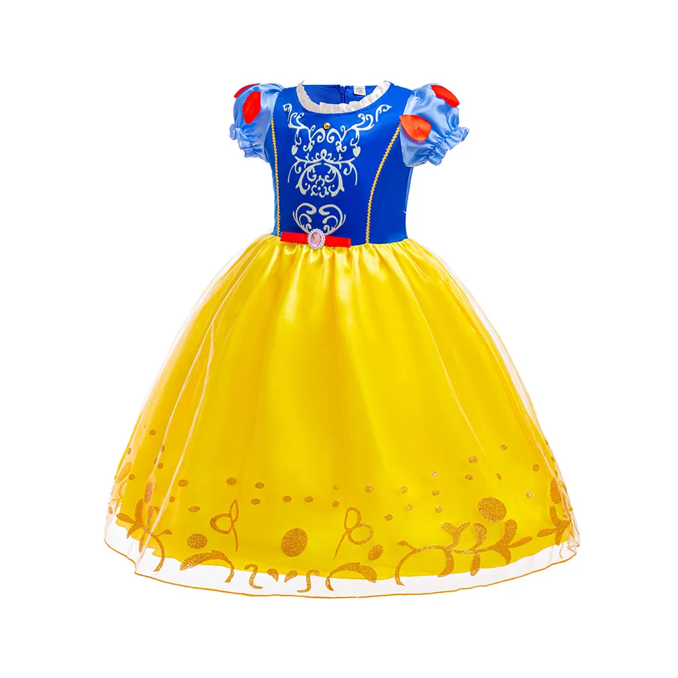فستان الأميرة سنو وايت للفتيات فساتين الحفلات للأطفال فستان الأطفال البنات لأعياد الميلاد التأثيرية للأطفال فستان الحفلات الراقصة #4