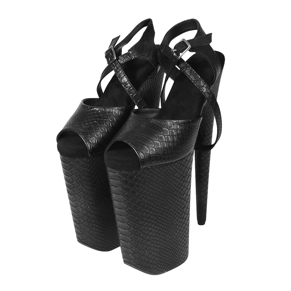 New Century Serpentine Exotische 26 cm hochhackige Sandalen Pole Dance Sandalen Nachtclub Laufsteg Sandalen