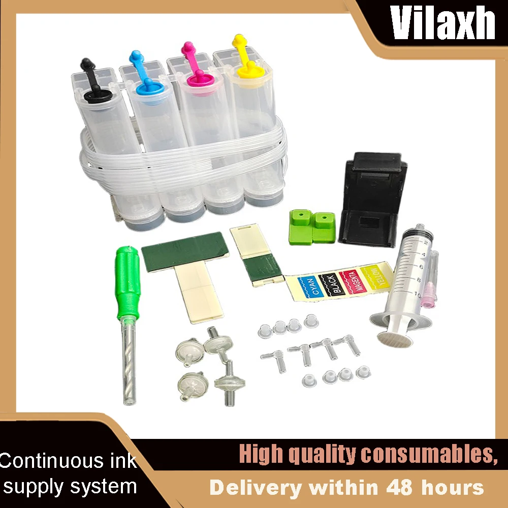 4 Color Continuous Ink Supply System Universal Color CISS Kit Accessaries Tank Replacement for HP For Canon Printer Drill