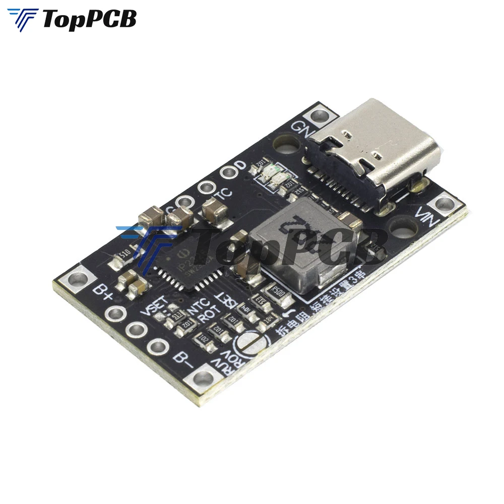 Type-C USB 2-3S BMS 15W 8.4V 12.6V 1.5A Lithium Battery Charging Boost Module With Balanced Support Fast Charge With Indicator