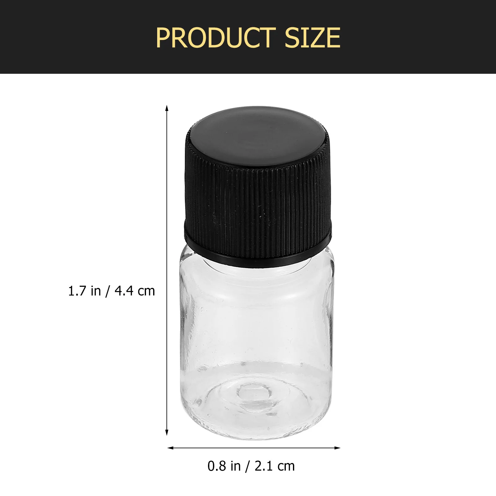 

50pcs Sample Bottles Small Clear Plastic Liquid Containers Leak-Proof Screw Caps Refillable Essential Oil Vials Portable Empty