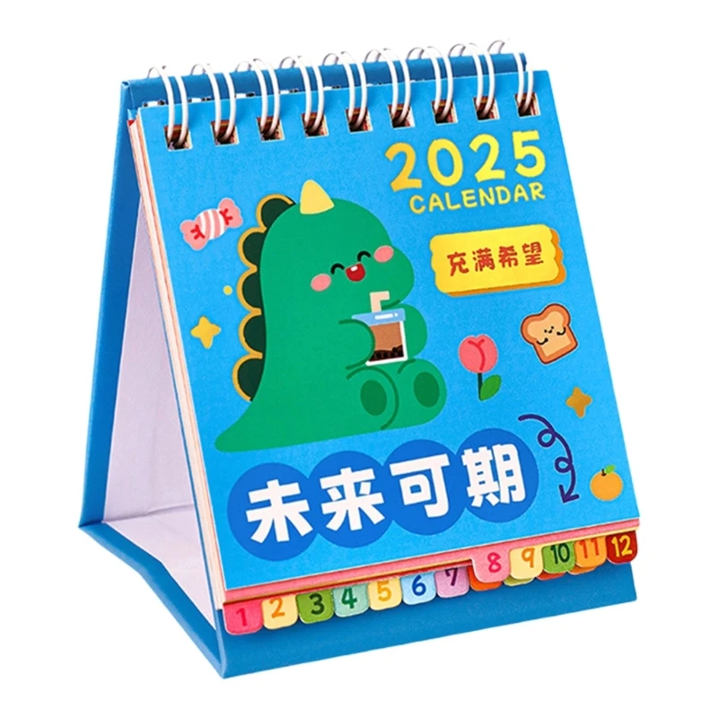 2025 Small Desk Calendar 17 Month Referances from 08/2024 to 12/2025, Standing Desk Calendar Planner for Student Teacher