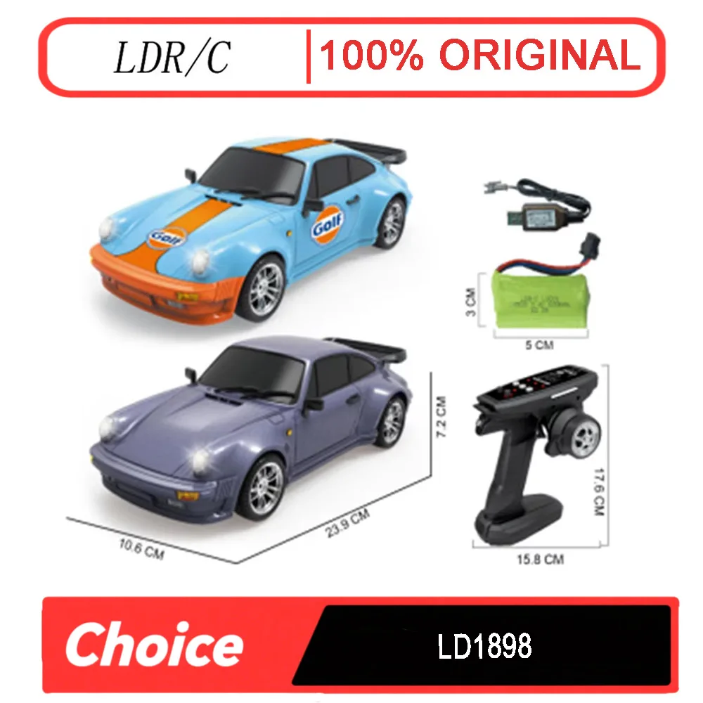 รถบังคับวิทยุ LDRC LD1898 ขนาด 1/18 รถดริฟท์บังคับมืออาชีพ รุ่น Gt 911 รถแข่งความเร็วสูง ของเล่นเด็กผู้ชาย ของขวัญสำหรับเด็ก