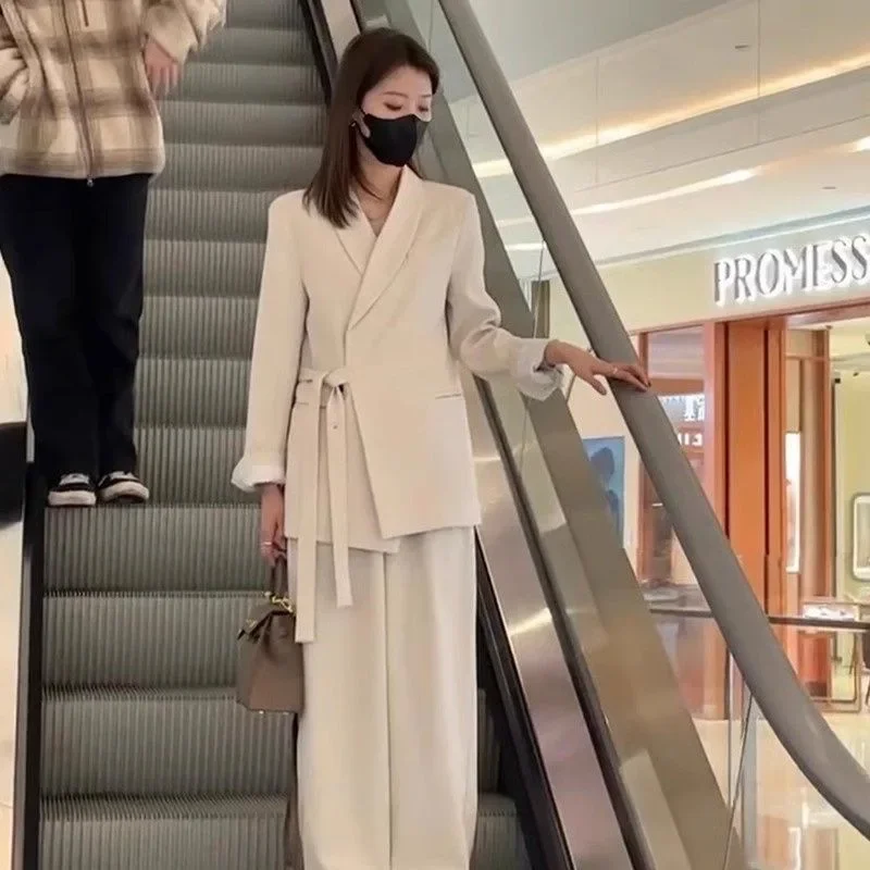 

Korean Suit Set Women Version Temperament Professional Set Loose Relaxed British Style Suit Two Piece Set New Woman Clother