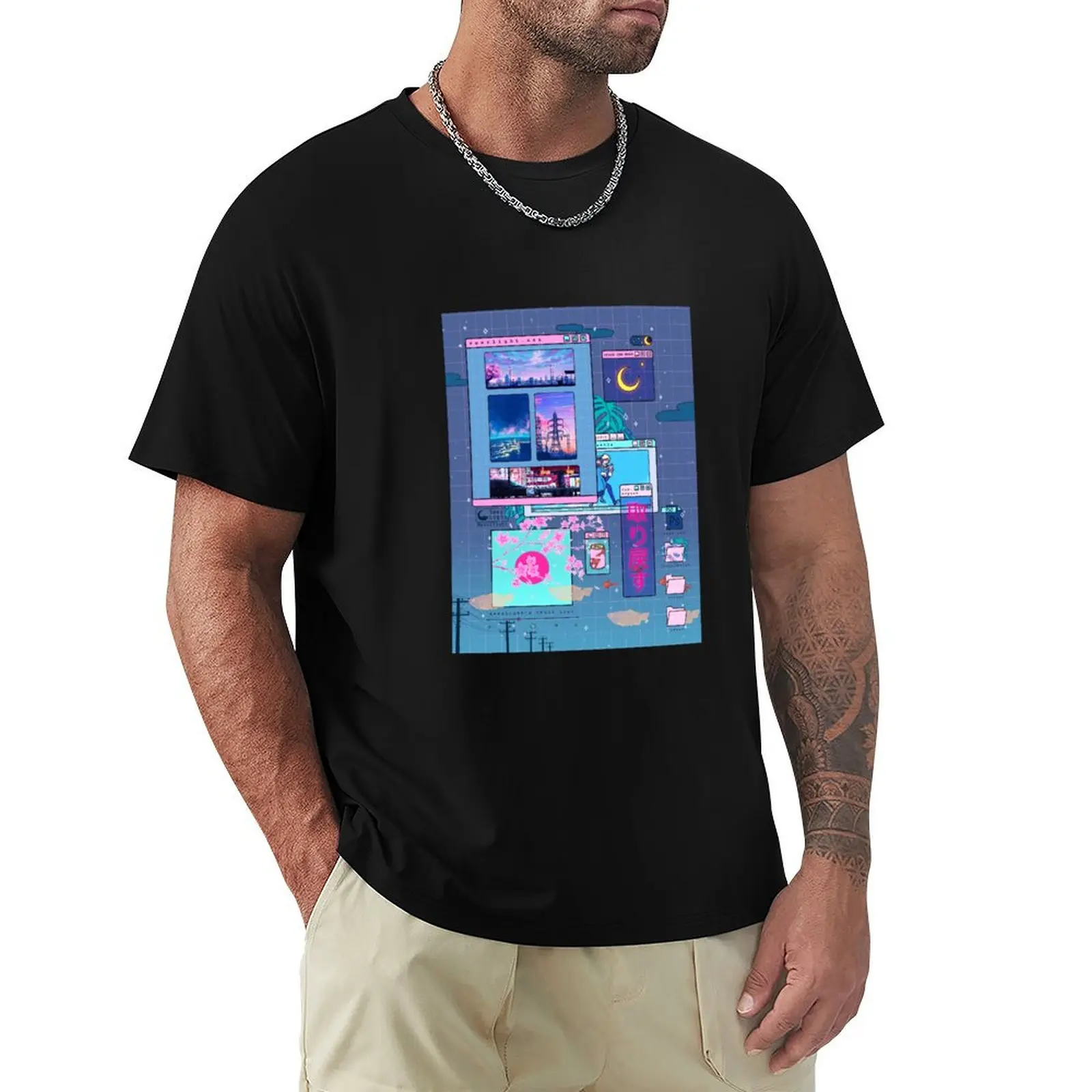 SeerLight desktop night T-Shirt Essential Solid Color T-Shirt