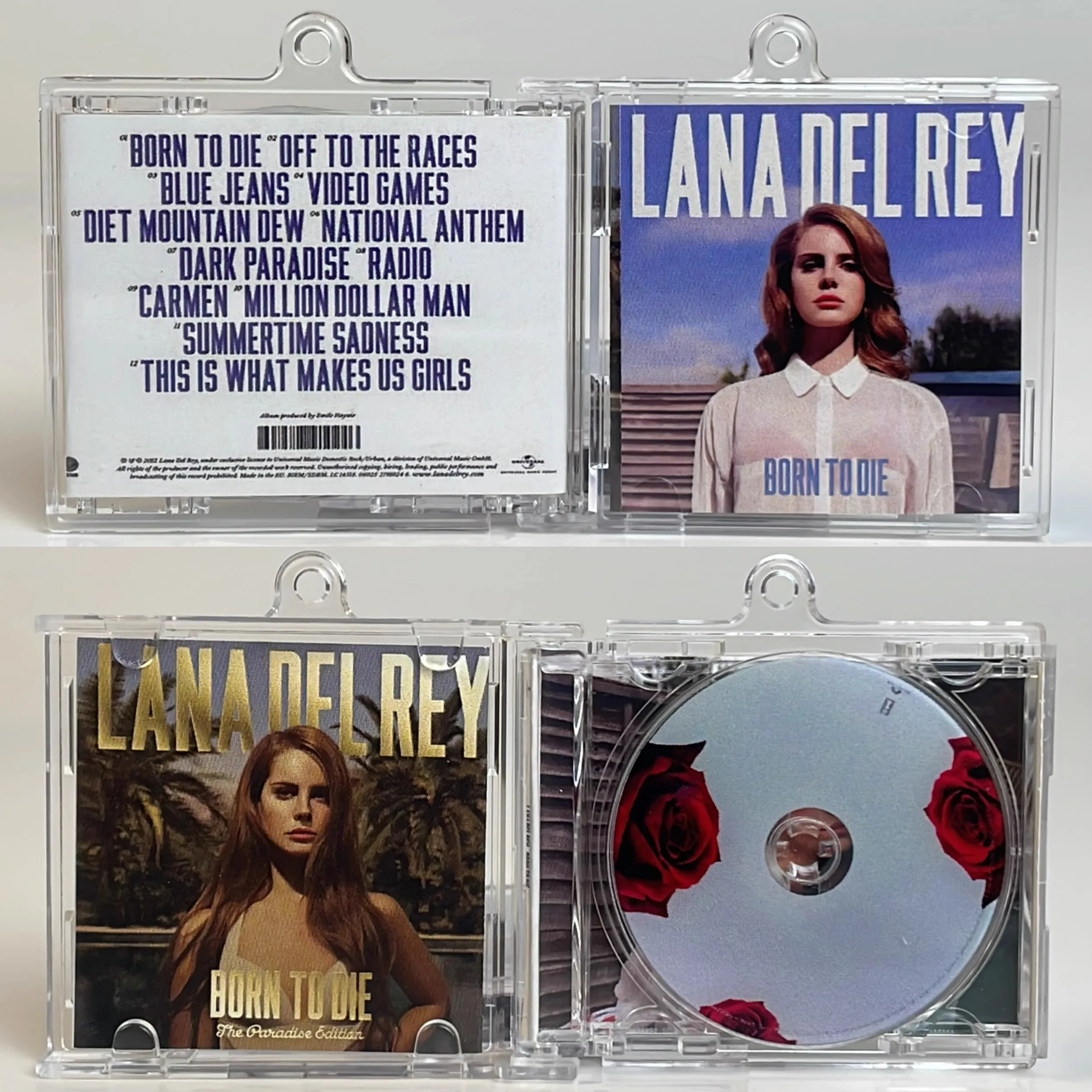 Play Songs Born to Die Album Blue Banisters MINI Music CD NFC Keychain Lana Del Rey Honeymoon Key ring Cosplay Pendant Necklace