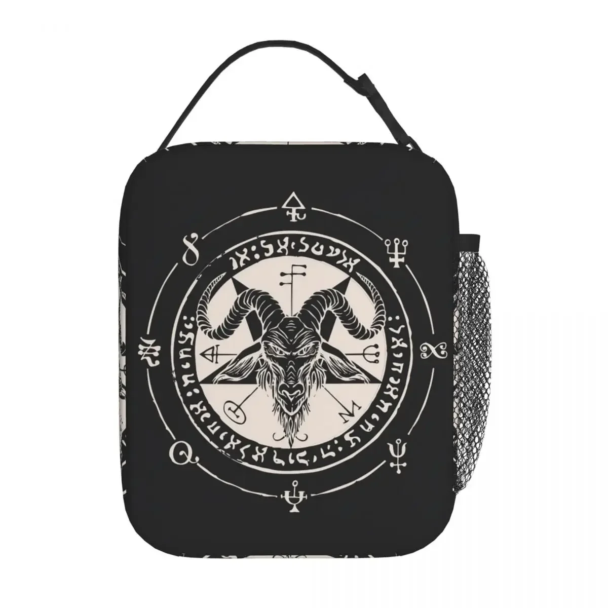 Baphomet Satan Devil Geïsoleerde Lunchtas Occulte Magische Demon Geit Voedselcontainer Herbruikbare Thermische Koeler Lunchboxen Voor Reizen