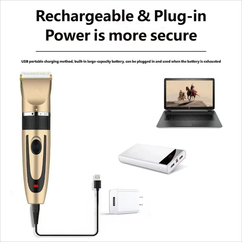 Recortadora de pelo eléctrica HOMEFISH, afeitadora profesional recargable, máquina de cortar pelo para barbería