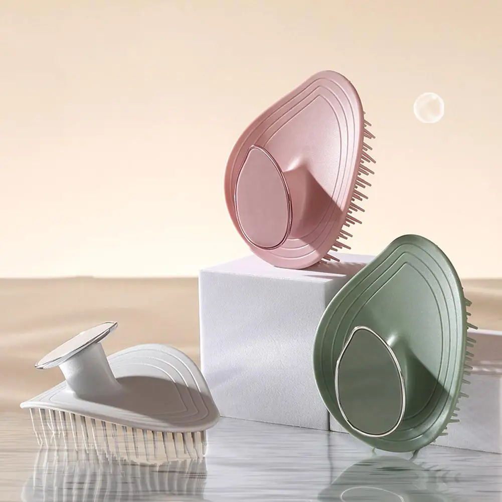 Scalp Massage Shampoo Brush Soft Silicone Deep Cleaning Remove Dandruff Exfoliate Relaxing Scalp Massage Shower Tools