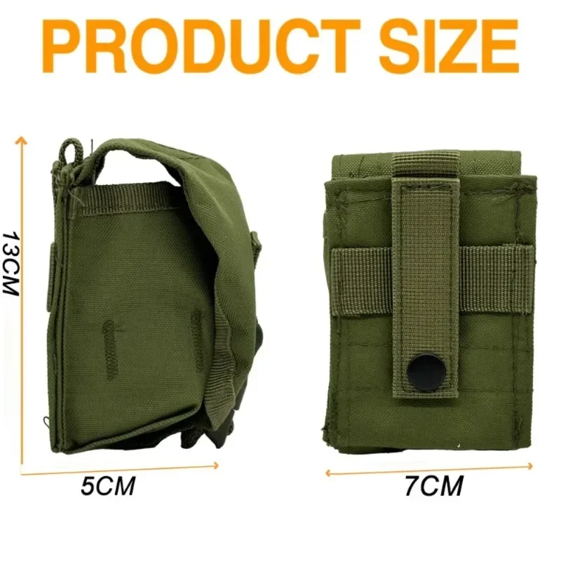 500D Material Durability Single & Double Grenada Pouch Tactical Molle Hook and Loop Design Magazine Pouch  Tactical Gear