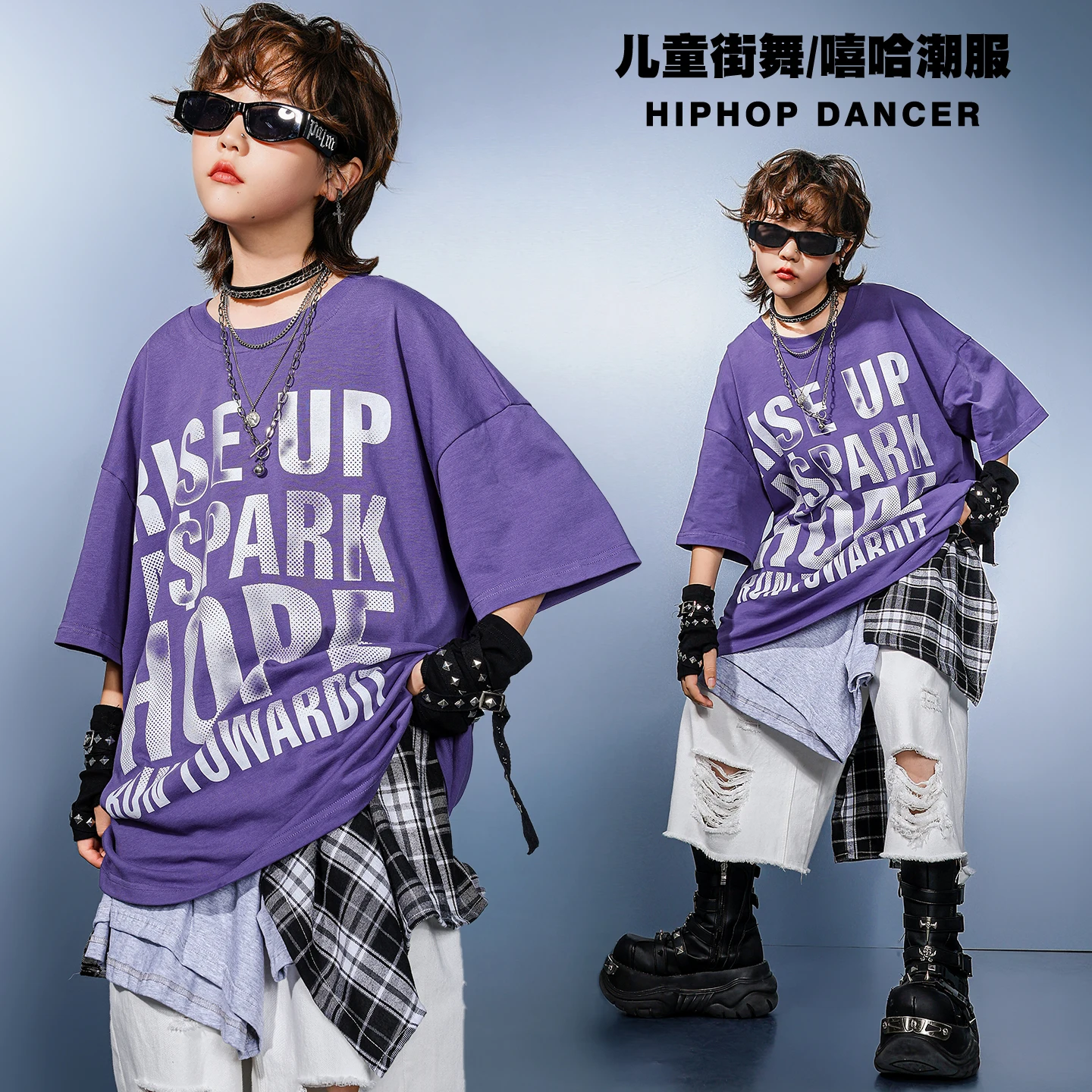 Abbigliamento Hip Hop Ragazzi T-shirt oversize Pantaloni cargo Ragazze K-pop Abiti da ballo di strada Set Costumi jazz per bambini Bambini Streetwear