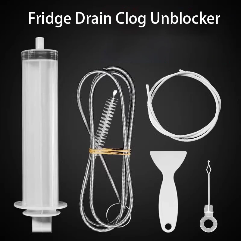 5Pcs/set Refrigerator Drain Hole Clog Remover Fridge Hole Brush Water Outlet Cleaner for Household Clean Dredge Cleaning Tools