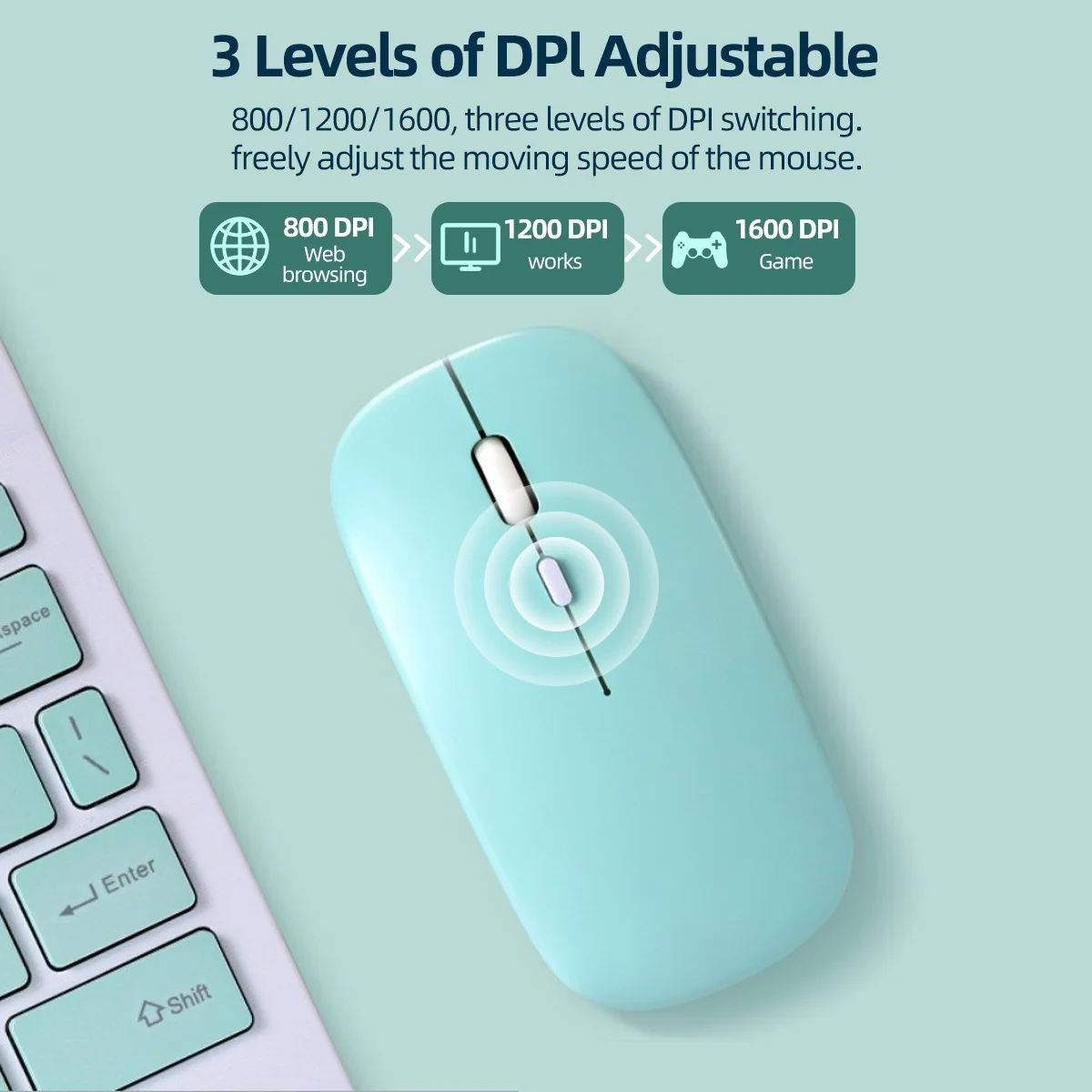Souris Bluetooth pour ordinateur portable, batterie sans fil, pour iPad, Samsung, Huawei, Lenovo, Android, Windows, tablette
