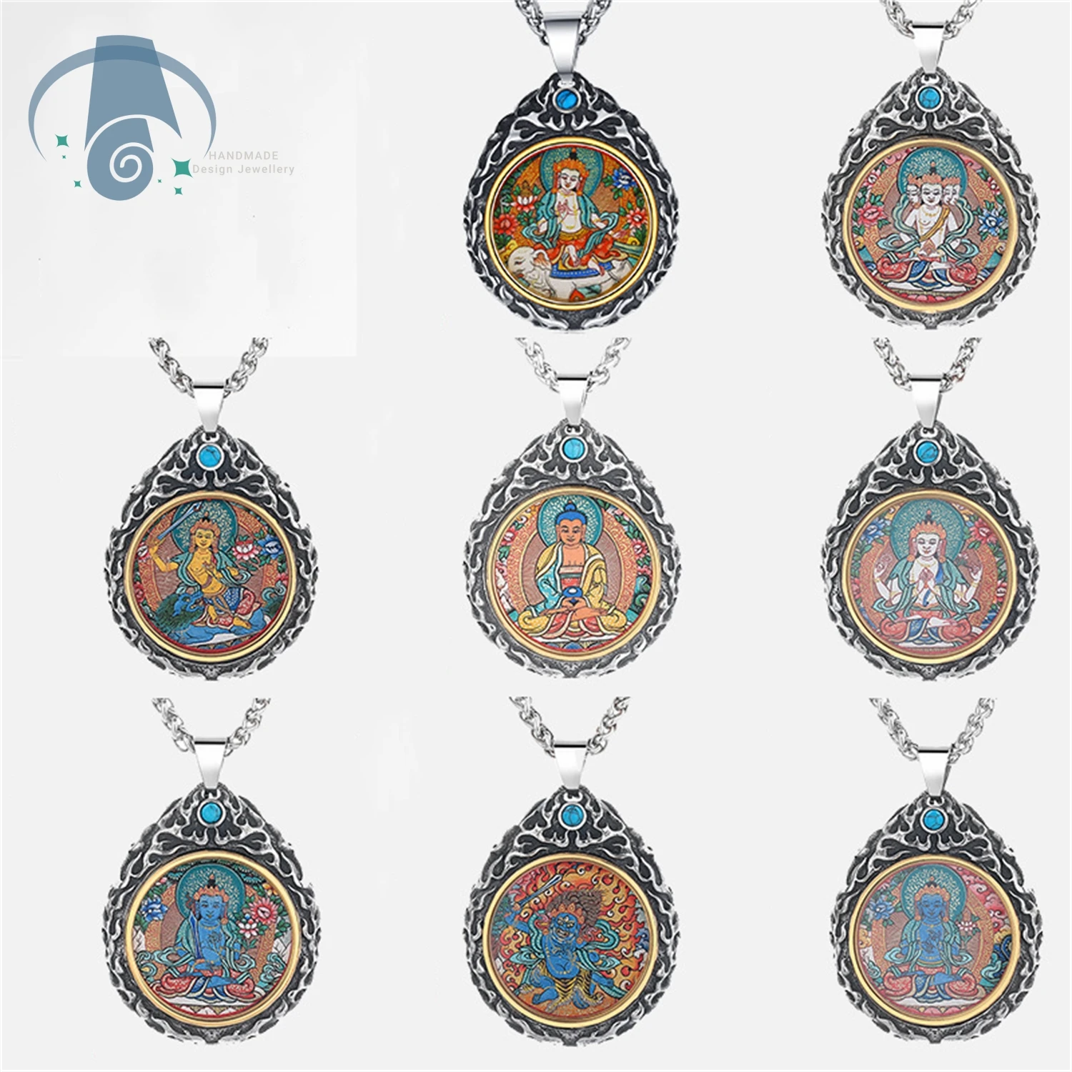 

Chinese Zodiac Stainless Steel Necklace Buddhist Thangka Amulet Pendant Spiritual Protection Jewelry Gift For Men And Women