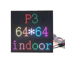 P3 Indoor 64*64 pixels LED Display Module 192x192 mm 1 / 32 Scan SMD RGB full color led display screen