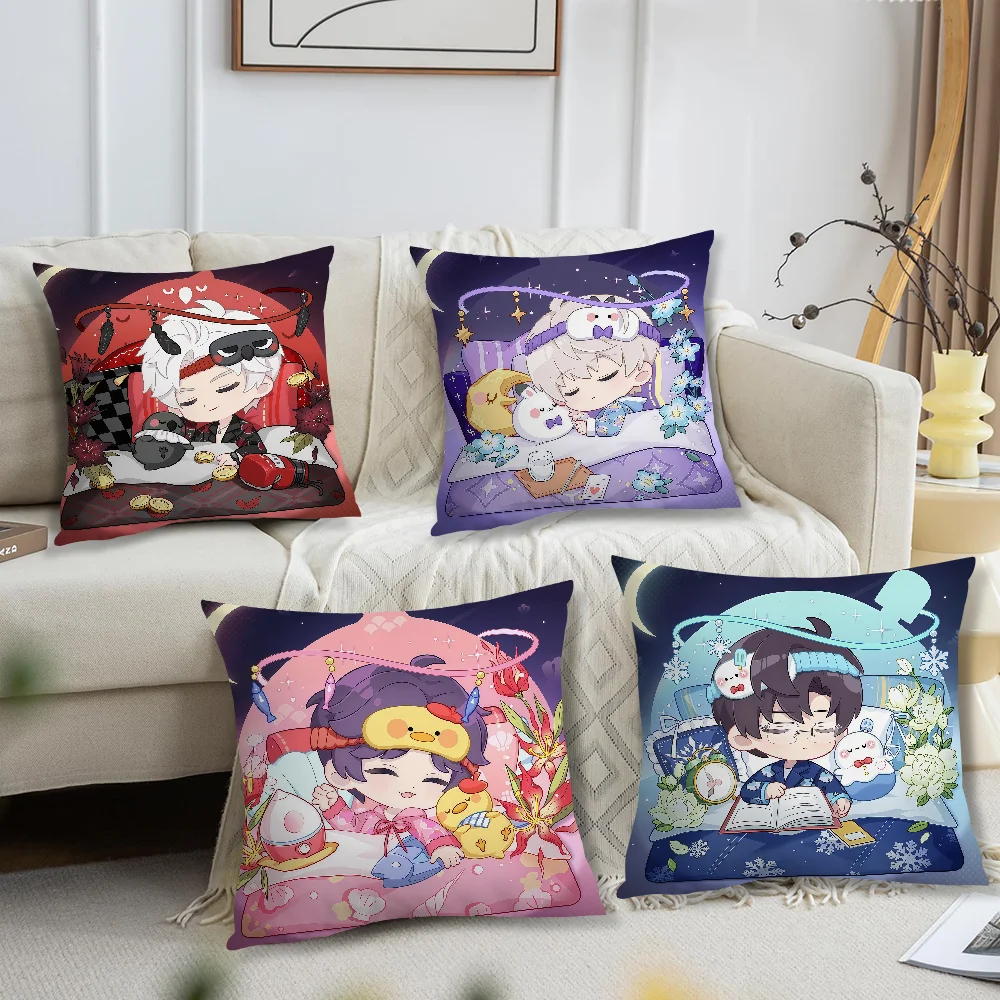 Kawaii Chibi Art Sleep Love And Deepspace cushion cover For Pillow Printing Sofa Decoration Home Shop Office Nordic Simplicity