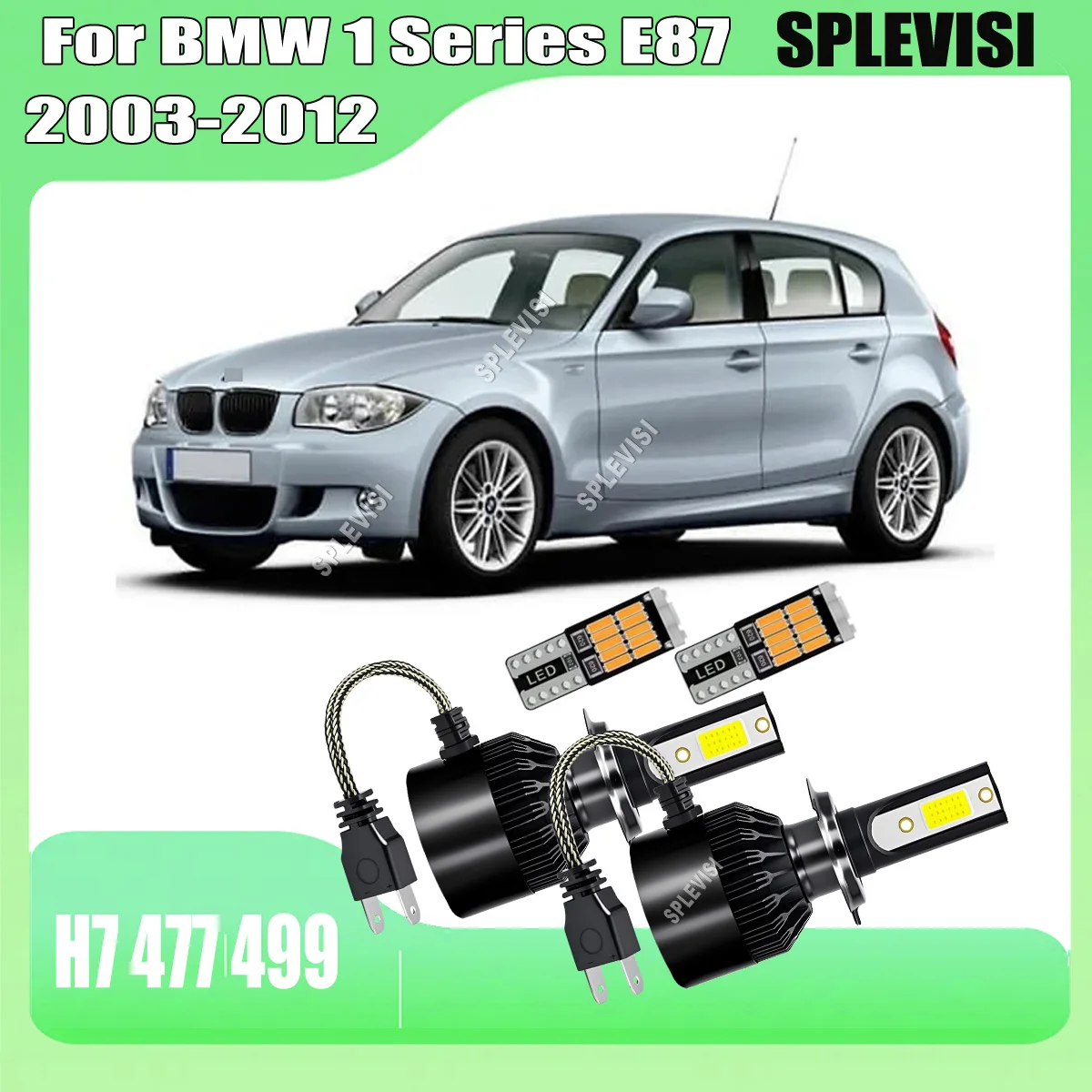 

Diamond White LED H7 6000LM Headlight High Low Bulb Precision Upgrade For BMW 1 Series E87 2003 2004 2005 2006 2007 2008-2012