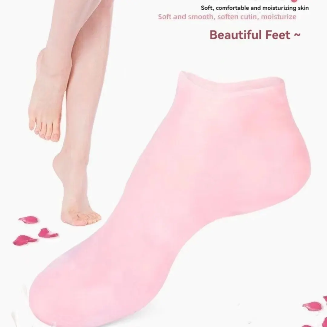 A Pair Of Silicone Socks Moisturise And Prevent Cracks And Soften Calluses And Cornsfoot Maskbeach Socksprotective Foot Covers