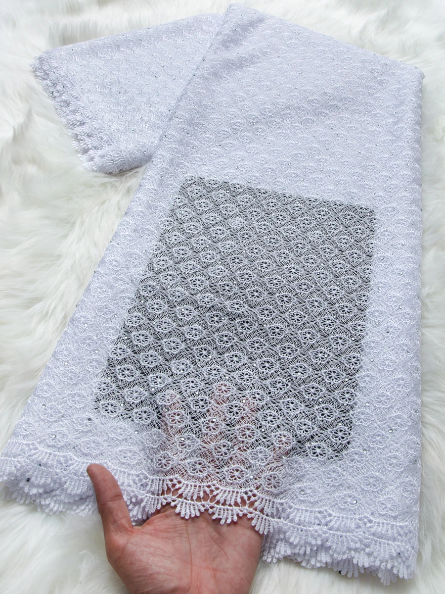 

Африканские водорастворимые кружевные ткани 2026: Высококачественное нигерийское гипюровое кружево для женских платьев и свадебных нарядов, 5 ярдов, TY4712