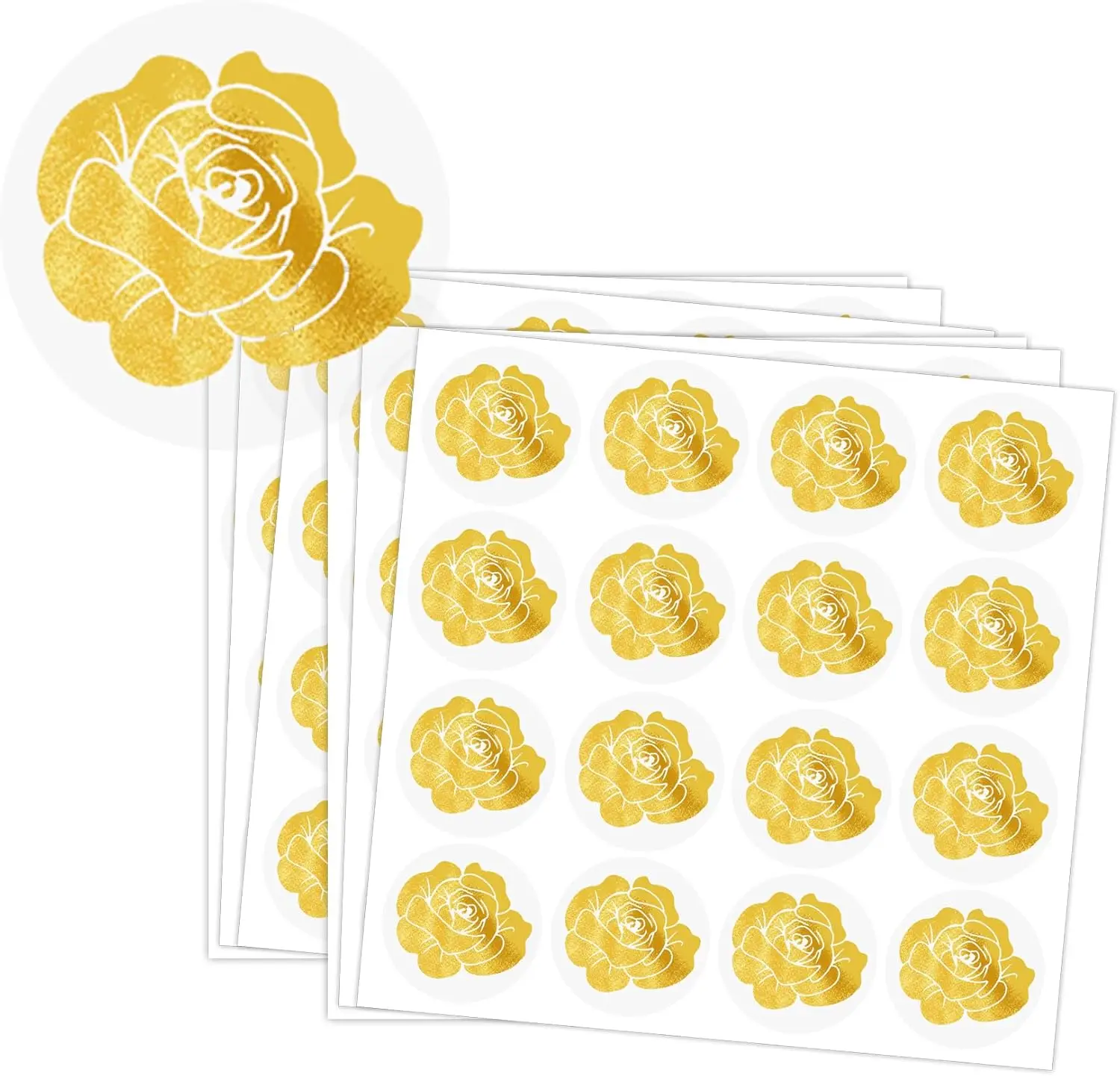 

Прозрачные наклейки с розами и золотой фольгой, 1,5 дюйма, для конвертов, с надписью «С Днем святого Валентина», для свадебных приглашений