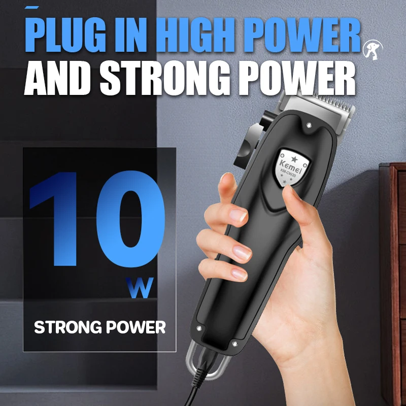 KEMEI-Profissional Heavy-Duty Dog Clippers, com fio Pet Grooming Tool, baixo ruído Pet aparadores, km-cw20