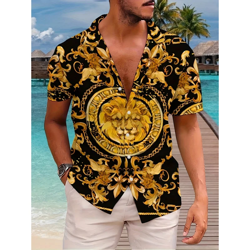 

[Trendy Digital Shirt] Comfortable Floral Men's 3D Print Digital Shirts for Summer Casual Wear