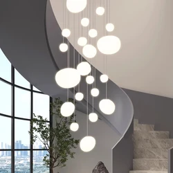 Modern home decor led lights pendant light lamps forstaircase Chandeliers for living room hanging light indoor lighting