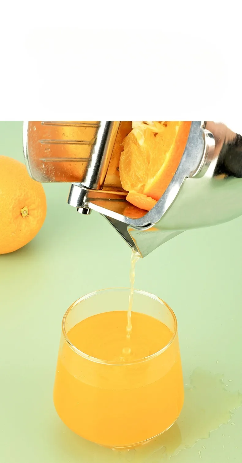 Exprimidor manual para uso comercial y doméstico, aleación de aluminio, exprimidor de frutas para bebés, exprimidor de limón, extractor de jugo prensado a mano