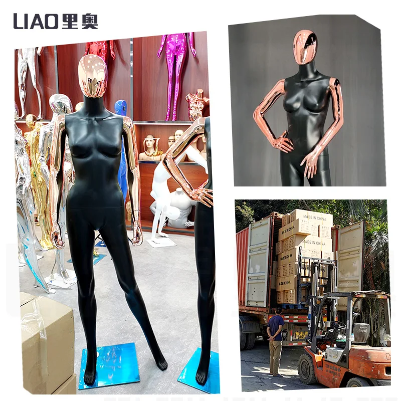 Chrome Rose gold Matte Black full body Female mannequins women manikin dummy boutique fashion display