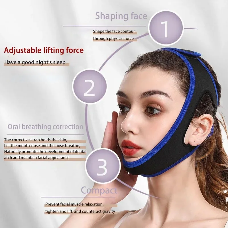 1pc Anti-snoring Chin Strap Effective Chin Strap For CPAP Users Adjustable Chin Strap Suitable For Snoring Anti-snoring Device