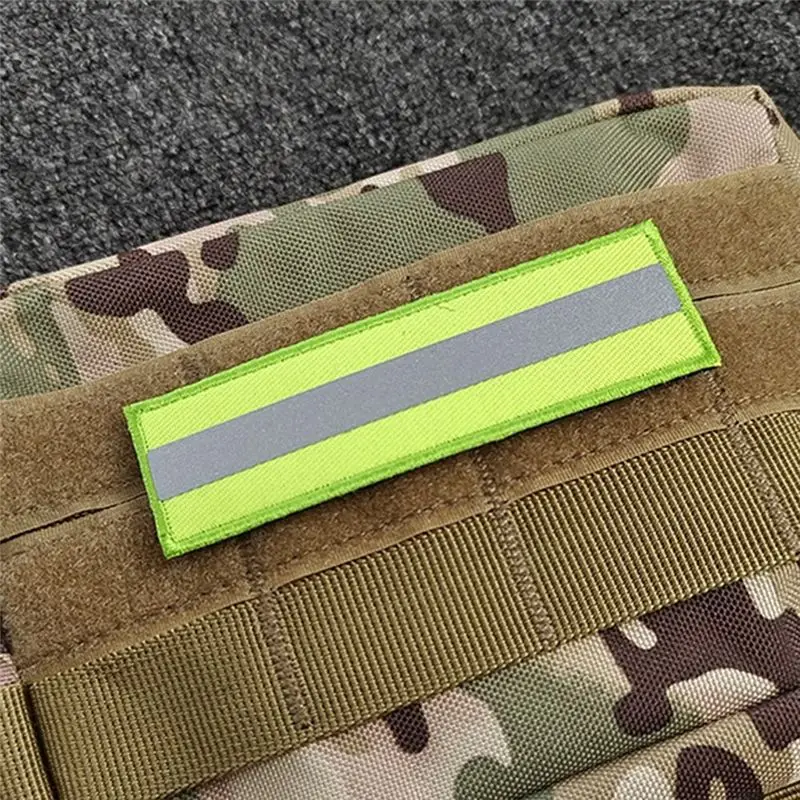AEB0-Reflective Double-Sided Fabric Patch Patch Identification Armband Outdoor Bag Clothing Accessories