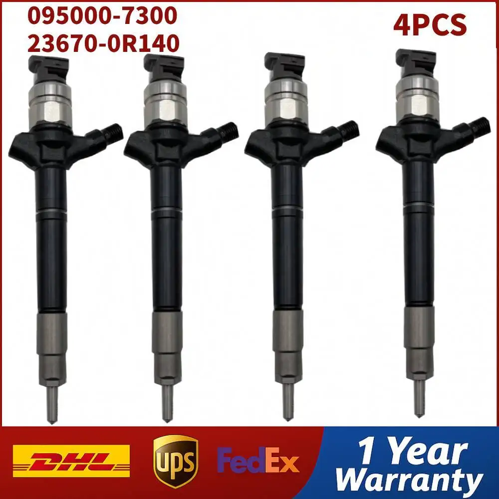 4X 23670-0R140 095000-7300 Fuel Injector For Toyota Auris/Avensis/Corolla/Verso