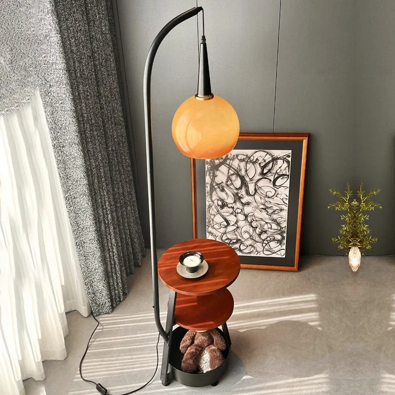 

Floor lamp antique bedroom bedside table integrated grapefruit lamp living room sofa atmosphere fishing lamp coffee table
