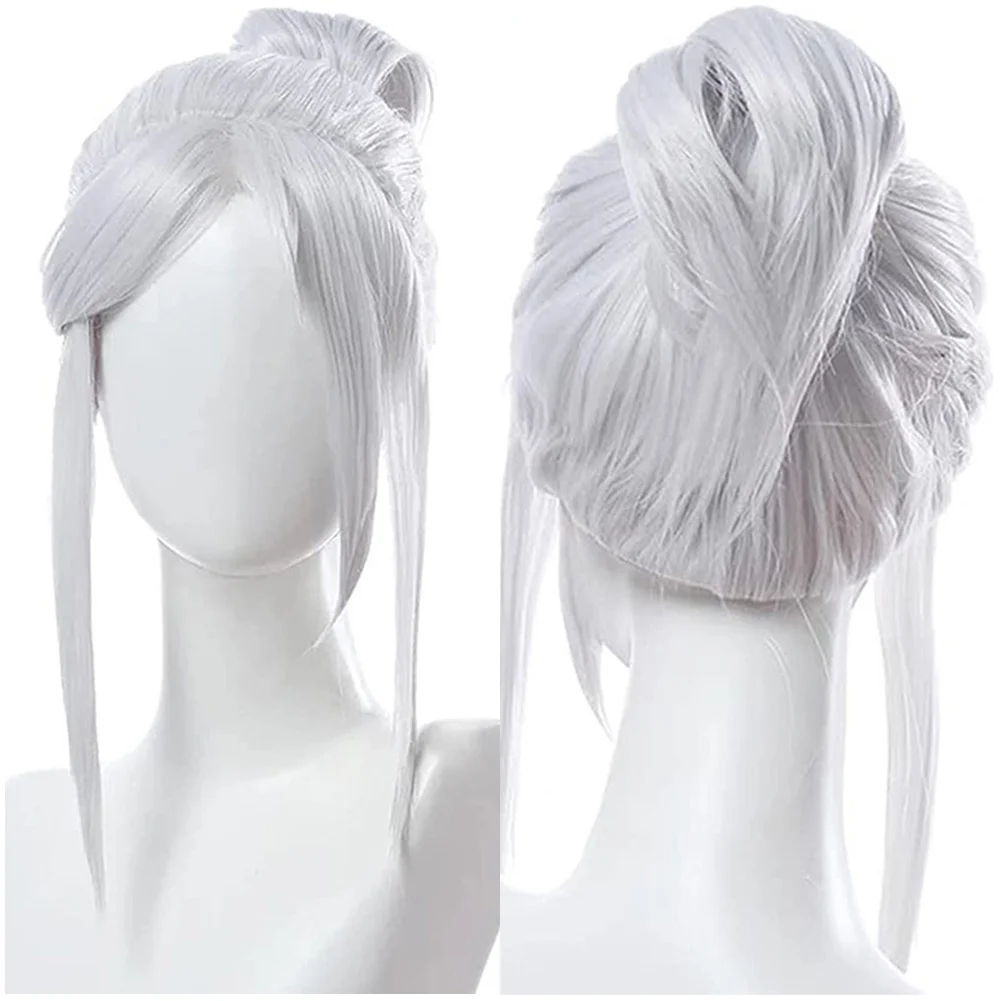 Valorant JETT Peruca Cosplay para Mulheres, Resistente ao Calor, Cabelo Sintético, Fantasia, Girls Carnival, Halloween Party Props