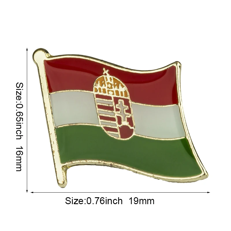 Hungary Flag Badge Brooch Natinal Lapel Pins Flag Lapel Pins Country Flag Badge