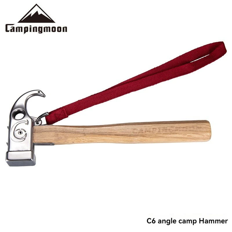 CAMPINGMOON C6 Camping Hammer Outdoor Stainless Steel Angle Viper Camping Hammer Hammer Ground Nail Tent Nail