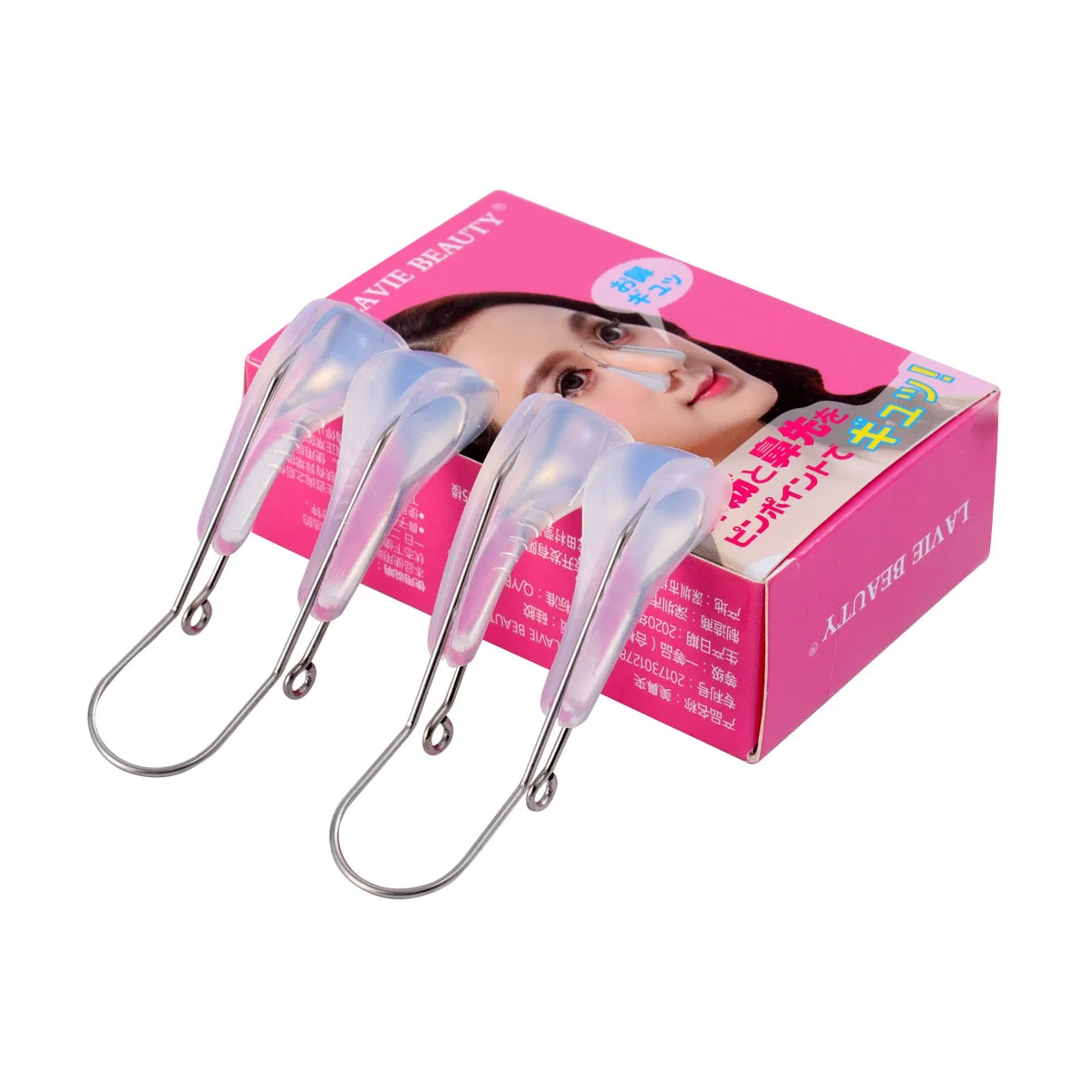 

2pcs Clip For Nose Bridge Straightening Lifting Shaping Corrector Tool Droopy Nose Beauty Device White