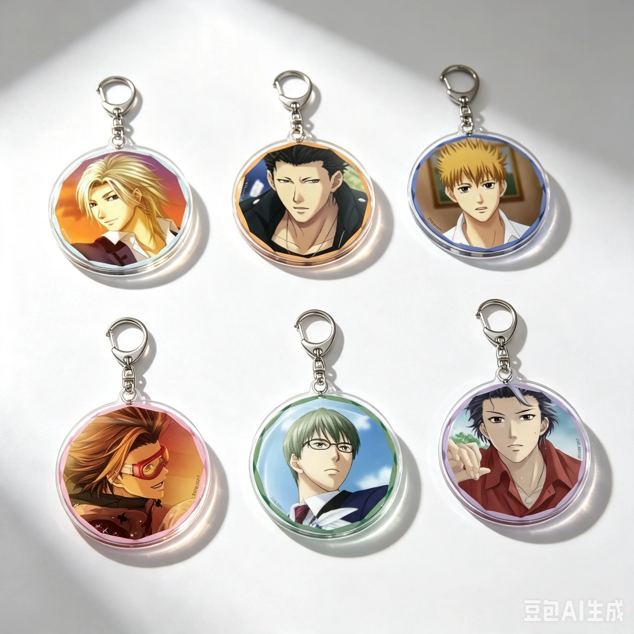 6cm Tokimeki Memorial Girl's Side 3rd Story  Acrylic Pendant Keychains Bag Decorations Cartoon Character Holiday Gifts