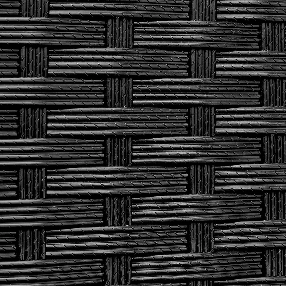 Outdoor Wicker Bar Table and Chairs Set, 7-Piece Patio Rattan Dining Furniture Set with Acacia Wood Tabletop, 6 Remov