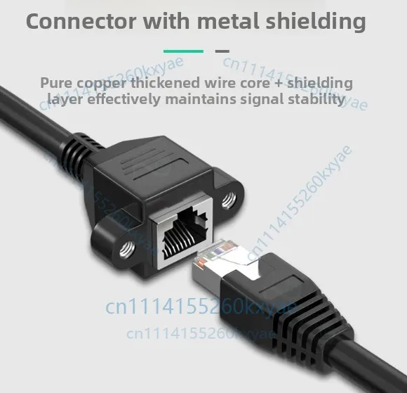 Rj45 category 6 network cable extension cord with screw hole fixing, cat 6e male to female, 1/1.5/2/3m meters