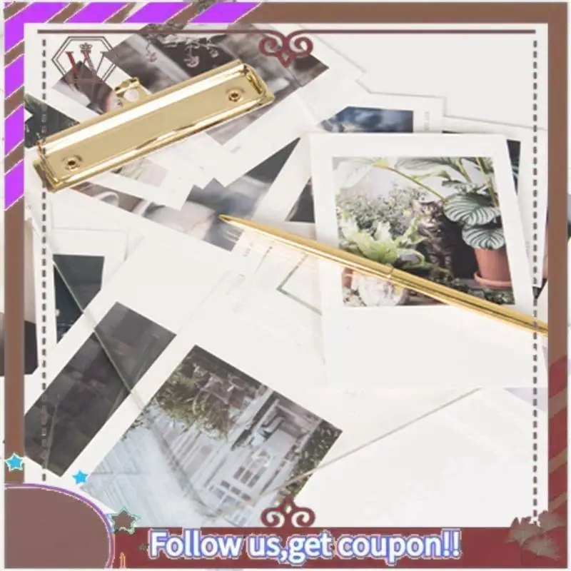 أحدث 4 عبوات من الأكريليك الشفاف مع مشبك ذهبي، حجم حرف 8.8X12.2 A4، اللوازم المدرسية والمنزلية، اللوازم المكتبية