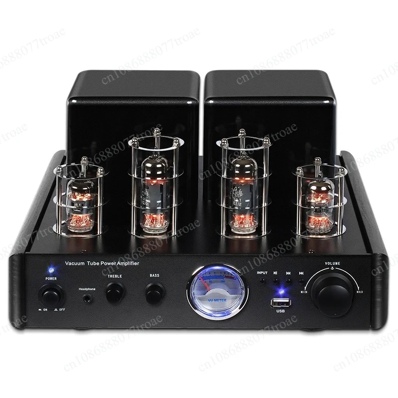 HIFI Tube Audio System LED BT5.0 Class AB Power Amplifier with Subwoofer Output AV-2030R