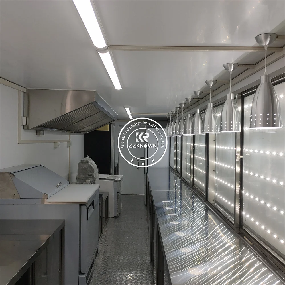 Catering Food Trailer Manufacturer Fried Chicken Burger Trailer Professional Mobile Kitchen Food Truck For Outdoor Catering