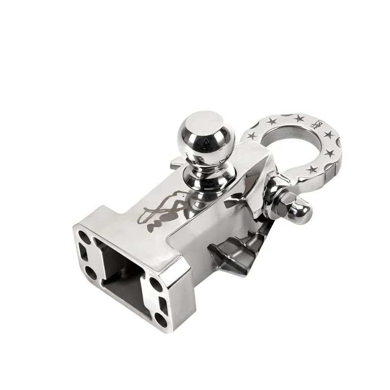 Stainless Steel Tow Hook Dragon Teeth Edition Heavy Duty Trailer Hook for 2024-2025 Prado Rear Bumper Upgrade