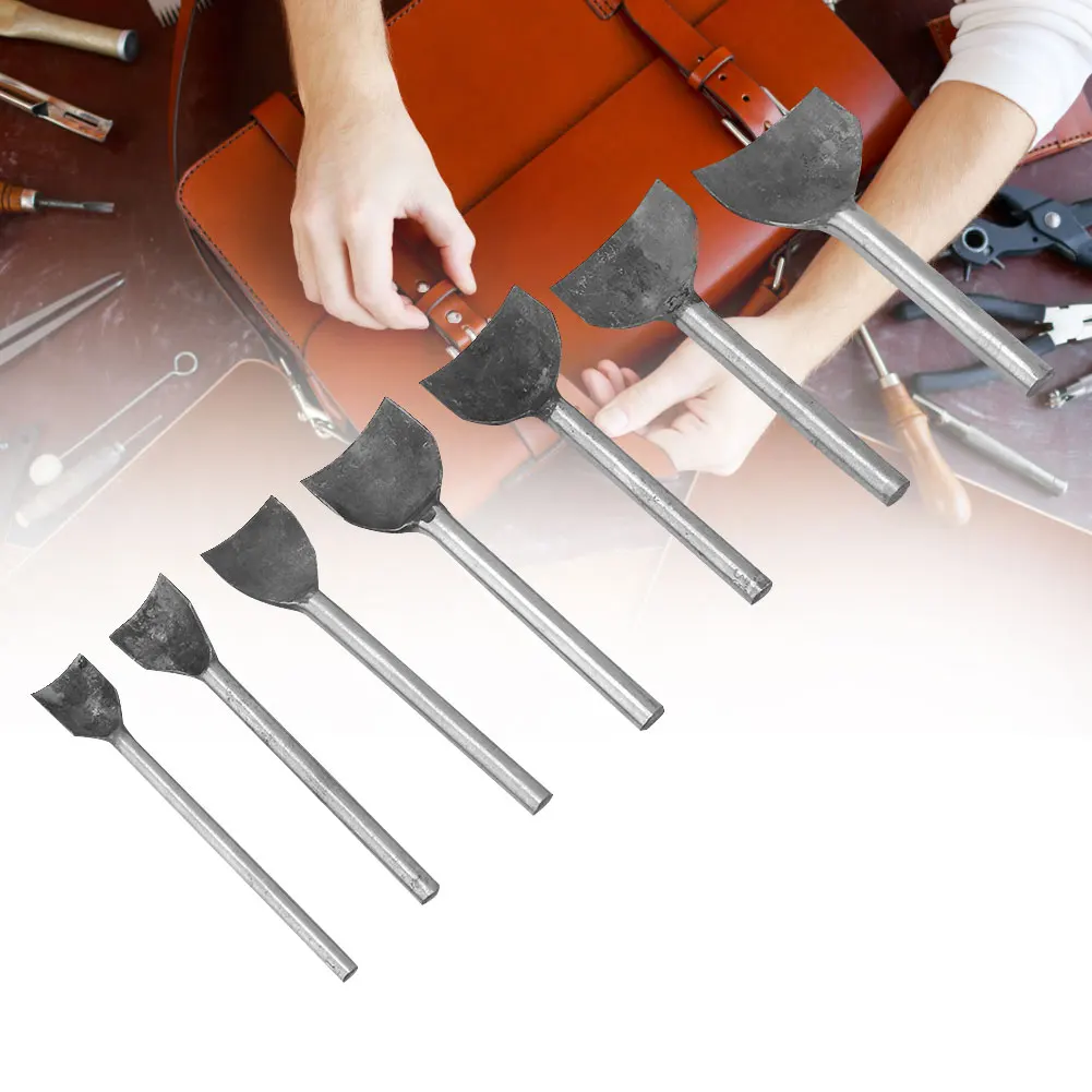 7Pcs Leather Craft Hole Punch Tool Half Round 1/4 Arch Semicircle Punching Tool Puncher 15-45mm